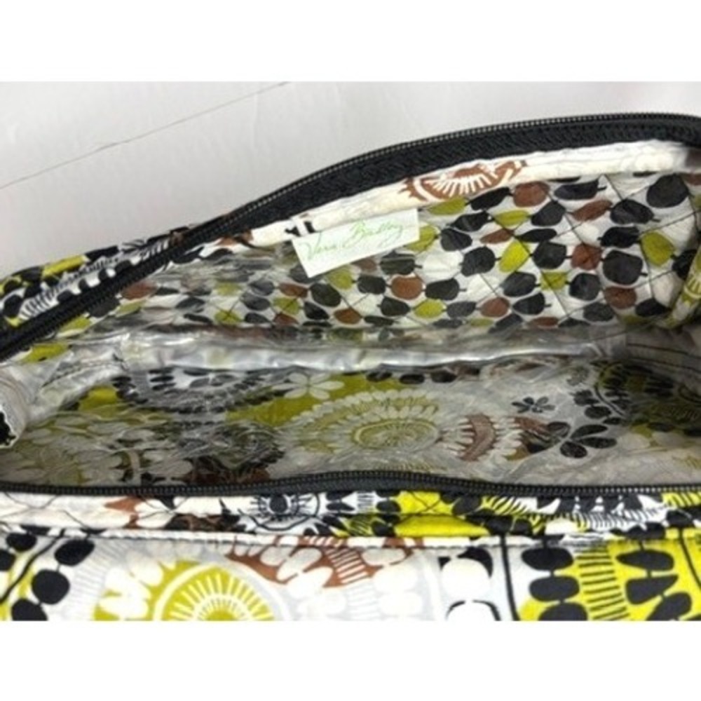 Vera Bradley Coca Moss Hanging Travel Toiletry Organizer Brown Green Medallions - Picture 2 of 11